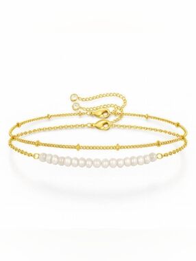 Bracelet, 18K Gold Plated Steel